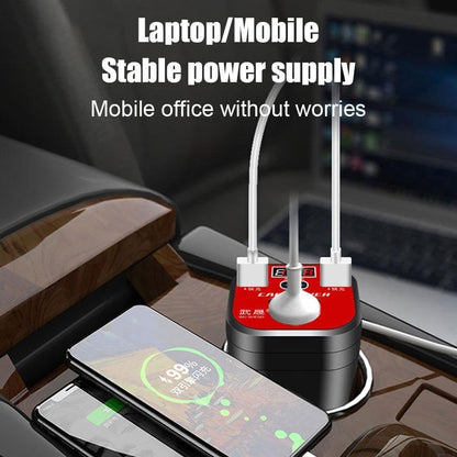 Car Mounted Cup Type Inverter ABS 12V DC To 220V AC Streamlined