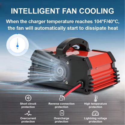 Automatic 12v 24V Battery Charger | Lead-Acid Battery Maintainer with LCD Display
