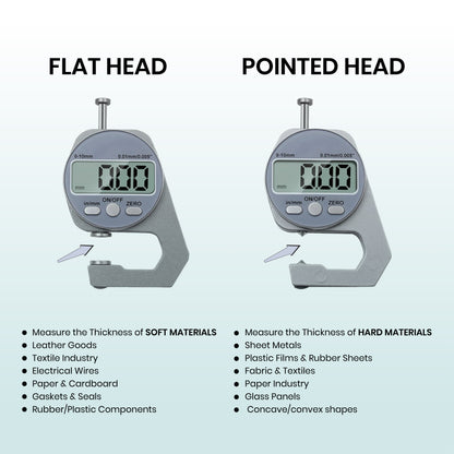 LCD 0-10mm Electronic Digital Thickness Gauge Micrometer Measure Tool