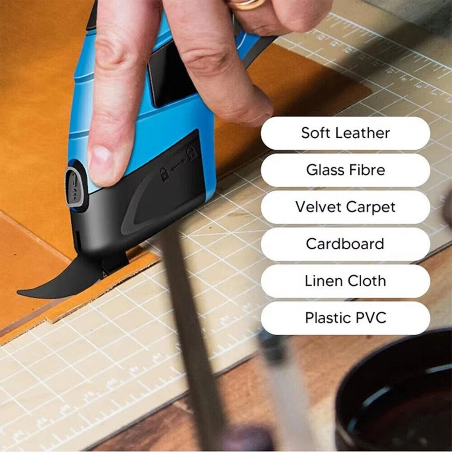 Electric Scissors for Fabric, Leather, Cardboard, Cloths Cutting Machine