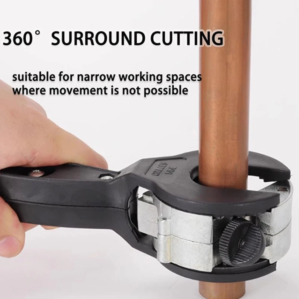 Ratcheting Copper and Aluminum Pipe Cutter - Multi-Purpose Cutting Tool for Home Use
